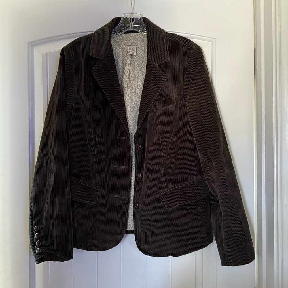 Chocolate Wale Corduroy Jacket Misses' Regular